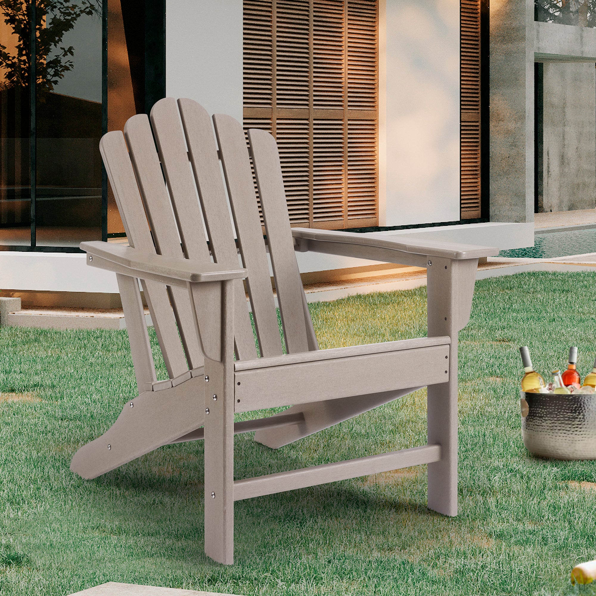 Classic Outdoor Adirondack Chair for Garden Porch Patio Deck Backyard, Weather Resistant Accent Furniture - Atlantic Fine Furniture Inc