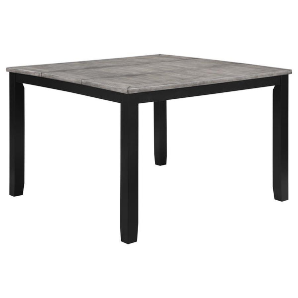 Elodie - Counter Height Dining Table With Extension Leaf - Gray And Black