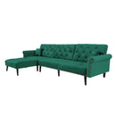 Convertible Sofa bed sleeper GREEN velvet (same as W223S00707。Size difference, See Details in page.) - Atlantic Fine Furniture Inc