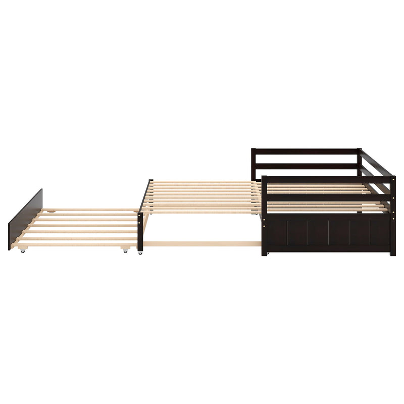 Twin Or Double Twin Daybed With Trundle, Espresso