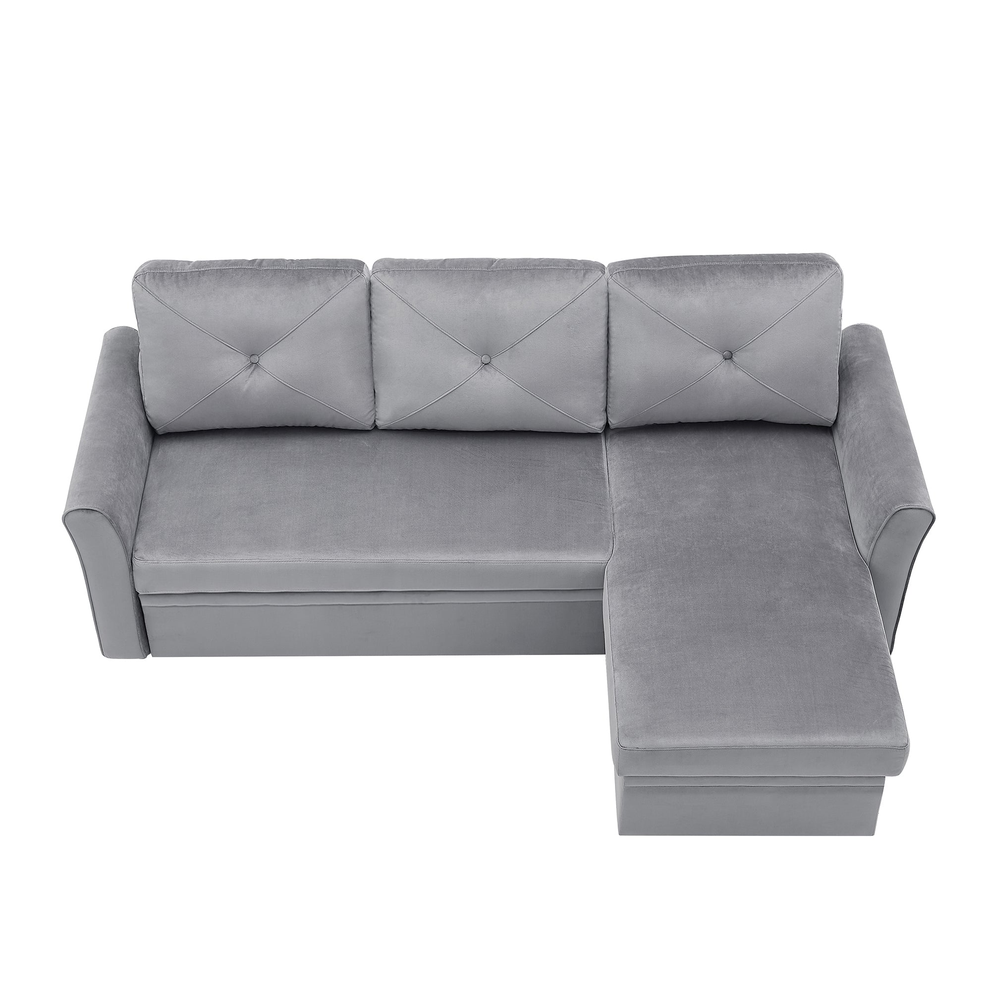 Orisfur. 83" Pull Out Sleeper Sofa Reversible L-Shape 3 Seat Sectional Couch with Storage for Living Room Furniture Set - Atlantic Fine Furniture Inc
