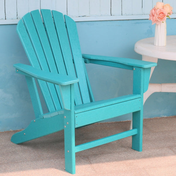 Aqua plastic adirondack chairs discount