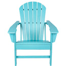 Adirondack Chair Holder HDPE Patio Chairs Weather Resistant Outdoor Chairs for Lawn, Deck, Backyard, Garden, Fire Pit, Plastic Outdoor c - Aqua - Atlantic Fine Furniture Inc