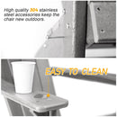 Adirondack Chair Holder HDPE Patio Chairs Weather Resistant Outdoor Chairs for Lawn, Deck, Backyard, Garden, Fire Pit, Plastic Outdoor Chairs -Gray - Atlantic Fine Furniture Inc