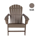 Adirondack Chair Holder HDPE Patio Chairs Weather Resistant Outdoor Chairs for Lawn, Deck, Backyard, Garden, Fire Pit, Plastic Outdoor Chairs - Teak - Atlantic Fine Furniture Inc