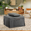 Sofa Bed 4 in 1 Ottoman Sleeper Bed Convertible Chair Bed with Adjustable Back Breathable Sleeper Guest Bed for Small Room, Grey - Atlantic Fine Furniture Inc