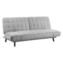 Elegant Three-in-One Lounger Sofa Sleeper Silver-Gray Chenille Fabric Upholstered Attached Cushions Adjustable Arms Casual Living Room Furniture - Atlantic Fine Furniture Inc