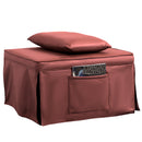 Sofa Bed 4 in 1 Ottoman Sleeper Bed Convertible Chair Bed with Adjustable Back Breathable Sleeper Guest Bed for Small Room, Orange Red - Atlantic Fine Furniture Inc