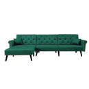 Convertible Sofa bed sleeper GREEN velvet (same as W223S00707。Size difference, See Details in page.) - Atlantic Fine Furniture Inc