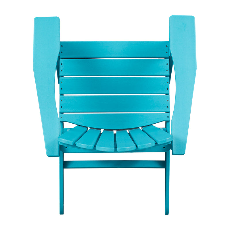 Classic Outdoor Adirondack Chair for Garden Porch Patio Deck Backyard, Weather Resistant Accent Furniture, Blue