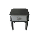 House - Beatrice End Table - Charcoal & Light Gray Finish - Atlantic Fine Furniture Inc