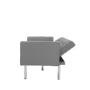 Square arm sleeper sofa Grey VELVET ***Not available for sale on Walmart*** - Atlantic Fine Furniture Inc