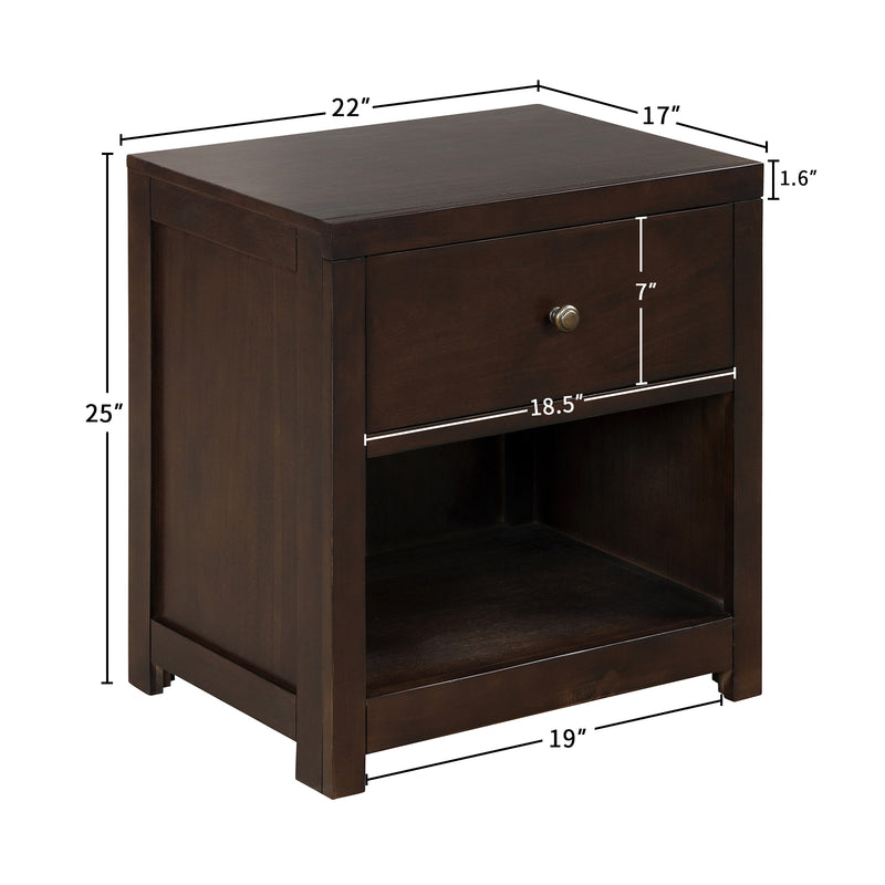 Classic Rich Brown 4 Pieces Queen Bedroom Set (Queen Bed + Nightstand*2+ Chest) - Atlantic Fine Furniture Inc