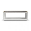 Melody - Rectangular Coffee Table With Casters - White