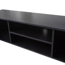 Black TV Stand for 70 Inch TV Stands, Media Console Entertainment Center Television Table, 2 Storage Cabinet with Open Shelves for Living Room Bedroom - Atlantic Fine Furniture Inc