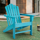 Classic Outdoor Adirondack Chair for Garden Porch Patio Deck Backyard, Weather Resistant Accent Furniture, Blue - Atlantic Fine Furniture Inc