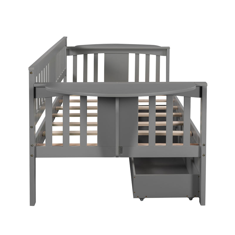 Daybed With Two Drawers - Wood Slat Support