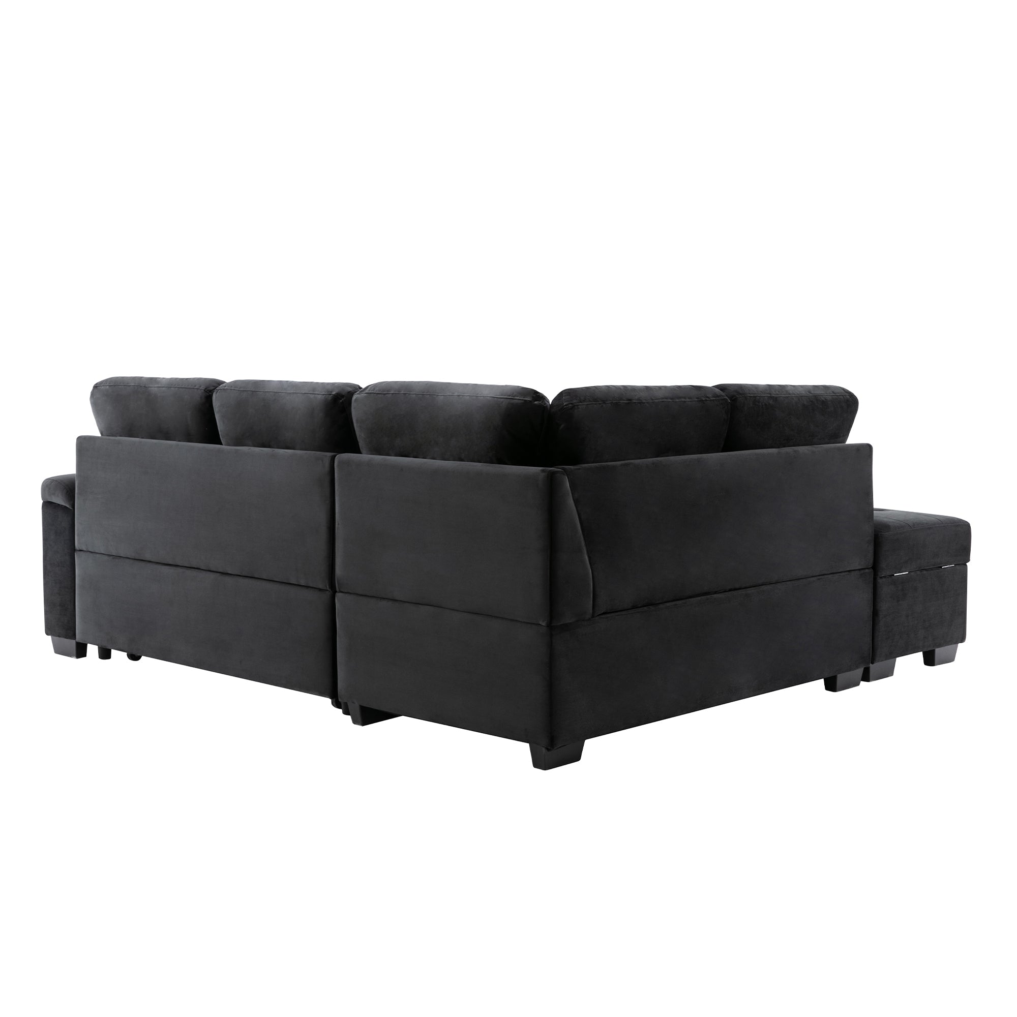 Orisfur. 86" Sleeper Sectional Sofa, L-Shape Corner Couch Sofa-Bed with Storage Ottoman &  Hidden Arm Storage for Living Room Apartment - Atlantic Fine Furniture Inc