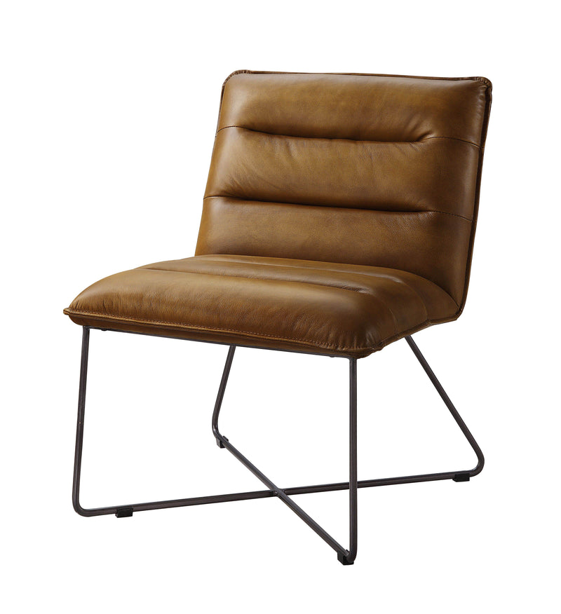 Balrog - Accent Chair - Saddle Brown Top Grain Leather
