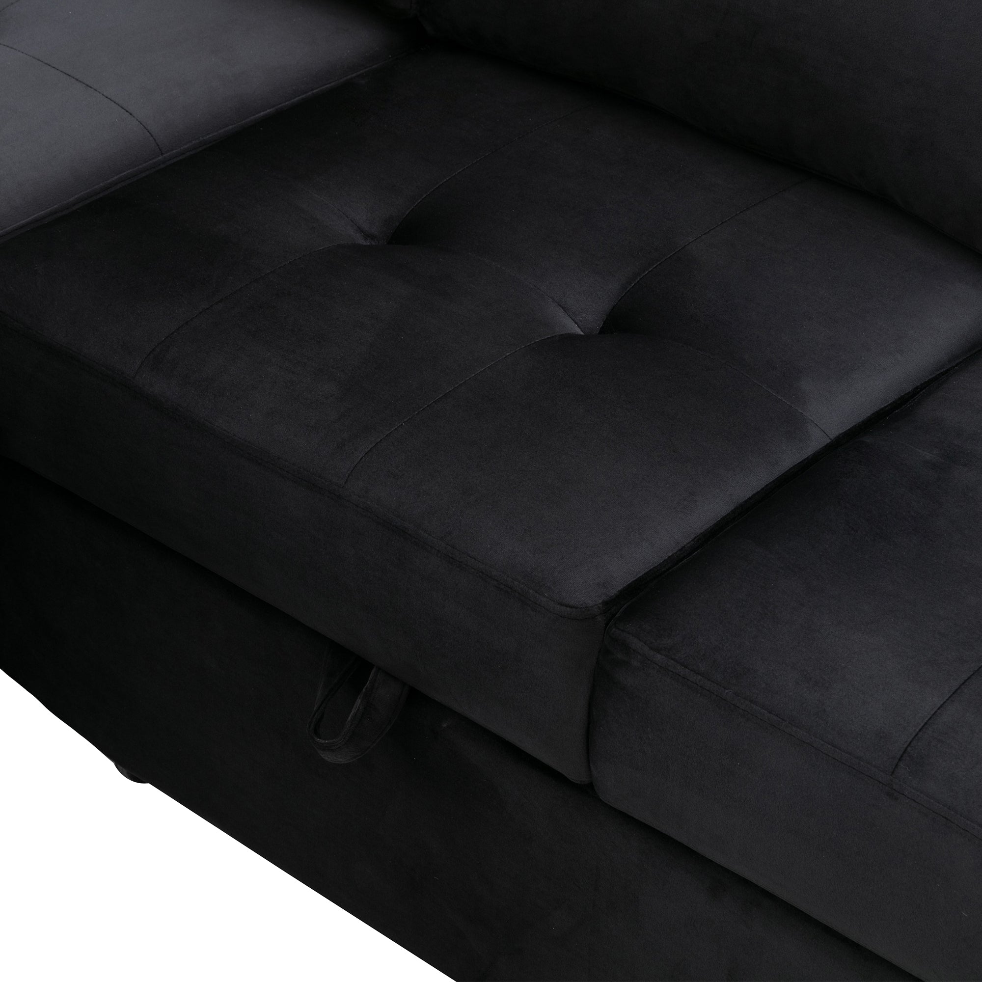 Orisfur. 86" Sleeper Sectional Sofa, L-Shape Corner Couch Sofa-Bed with Storage Ottoman &  Hidden Arm Storage for Living Room Apartment - Atlantic Fine Furniture Inc