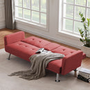 Convertible Folding Sofa Bed with Armrest , Fabric Sleeper Sofa Couch for Living Room . - Atlantic Fine Furniture Inc