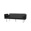 Square arm sleeper sofa BLACK PU ***Not available for sale on Walmart*** - Atlantic Fine Furniture Inc
