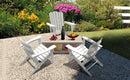 Combo for Family: 2 Plastic Adirondack Chairs & an Outdoor Side Table.  Outdoor Adirondack Chair Patio Lounge Chairs Classic Design (White) - Atlantic Fine Furniture Inc