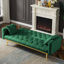 GREEN Convertible Folding Futon Sofa Bed , Sleeper Sofa Couch for Compact Living Space. - Atlantic Fine Furniture Inc