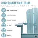 TALE Adirondack Chair Backyard Furniture Painted Seating with Cup Holder All-Weather and Fade-Resistant Plastic Wood for Lawn Outdoor Patio Deck Garden Porch Lawn Furniture Chairs Blue - Atlantic Fine Furniture Inc
