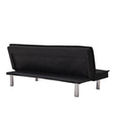 Black Fabric Sofa Bed ， Convertible Folding Futon Sofa Bed Sleeper for Home Living Room . - Atlantic Fine Furniture Inc