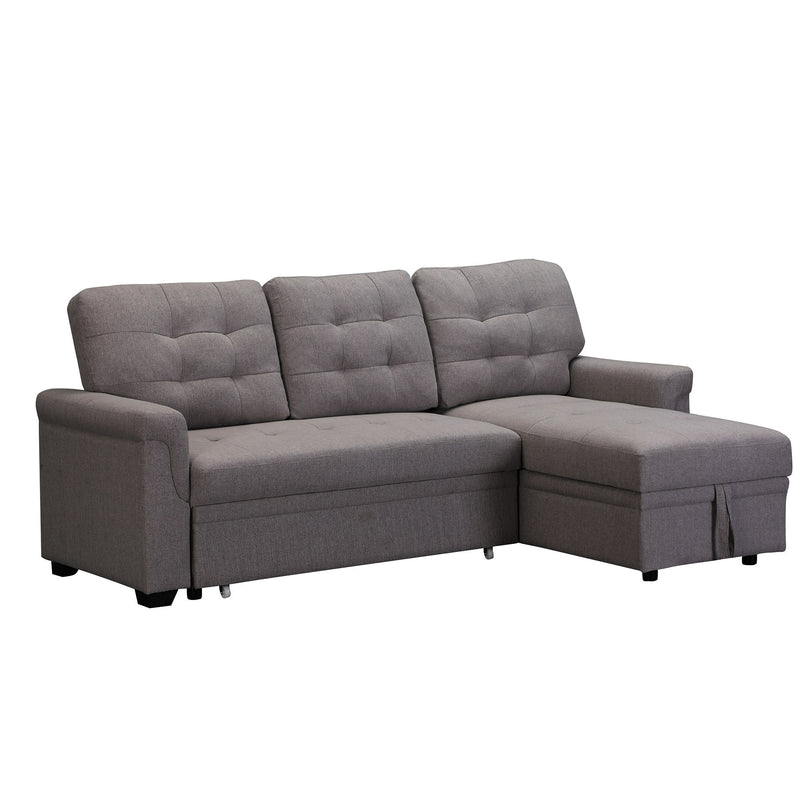 Upholstery Sleeper Sectional Sofa dark gray