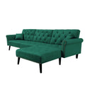 Convertible Sofa bed sleeper GREEN velvet (same as W223S00707。Size difference, See Details in page.) - Atlantic Fine Furniture Inc