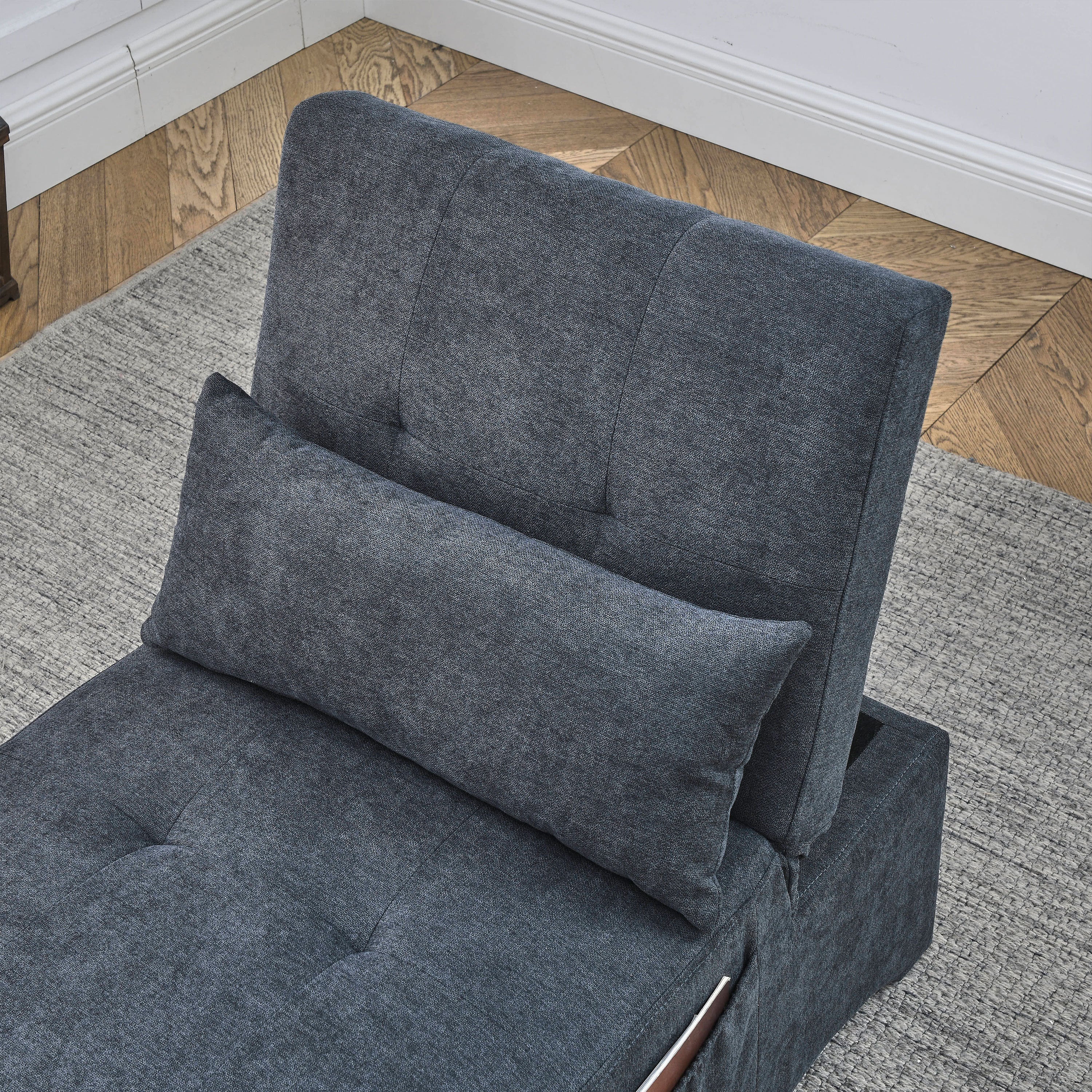 [Video] Welike 24.5"W Sleeper sofa bed, convertible chair 4 in 1 multifunctional folding sleeper sofa bed pull out sleeper sofa bed with adjustable backrest, single bed chair for small spaces - Atlantic Fine Furniture Inc