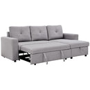 [VIDEO] 90" Reversible Pull out Sleeper L-Shaped Sectional Storage Sofa Bed,Corner sofa-bed with Storage Chaise Left/Right Handed - Atlantic Fine Furniture Inc