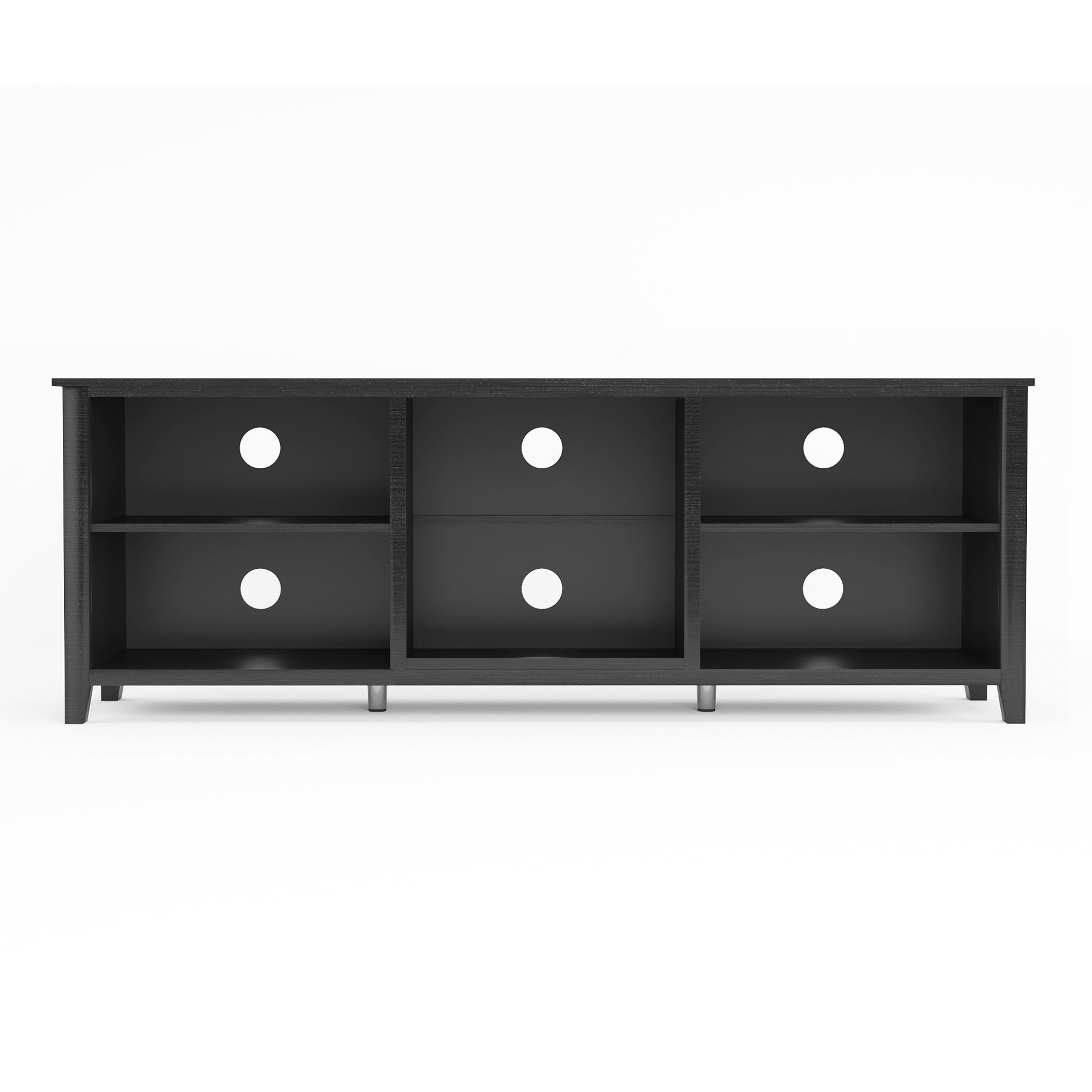 TV Stand Storage Media Console Entertainment Center,Tradition Black,wihout drawer - Atlantic Fine Furniture Inc