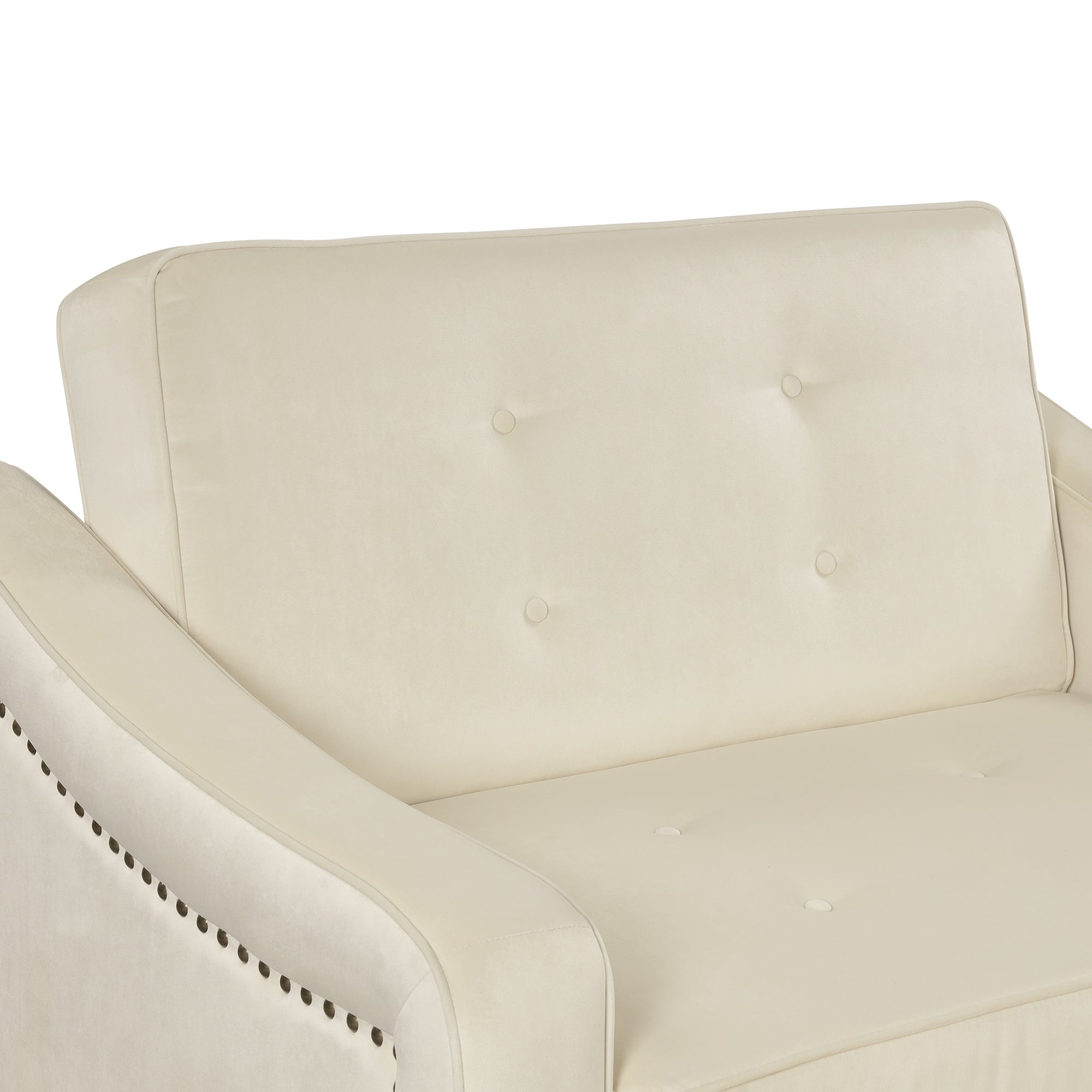 Orisfur. 50.6" Convertible Sleeper Bed, Adjustable Sofa Couch with Dual USB Ports for Living Room Space（Cream White） - Atlantic Fine Furniture Inc