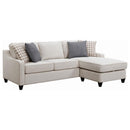 Mcloughlin - Upholstered Sloped Arm Sectional Sofa - Platinum - Atlantic Fine Furniture Inc