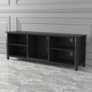 TV Stand Storage Media Console Entertainment Center,Tradition Black,wihout drawer - Atlantic Fine Furniture Inc