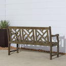 Renaissance Outdoor Patio 5-foot Hand-scraped Wood Garden Bench - Atlantic Fine Furniture Inc