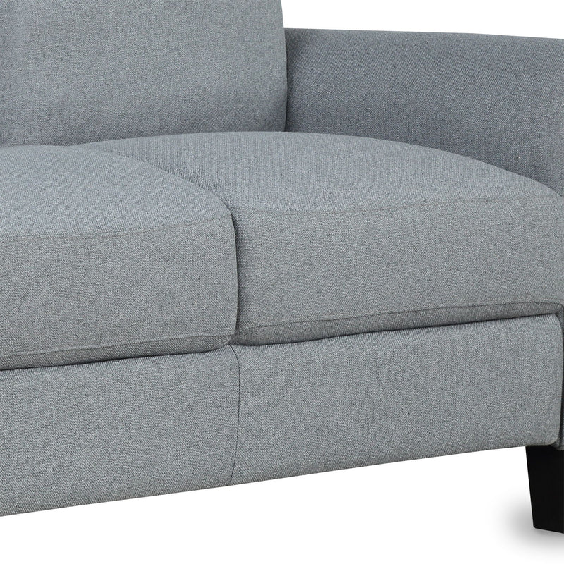3 Seat Sofa Living Room Linen Fabric Sofa - (Gray)