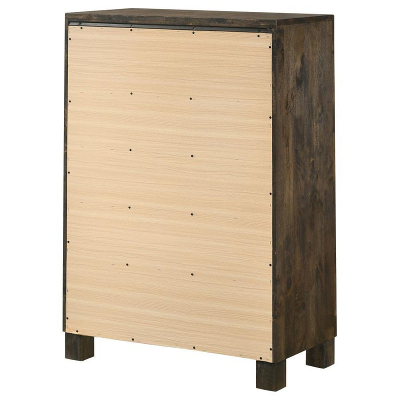 Woodmont - 5-Drawer Chest - Rustic Golden Brown