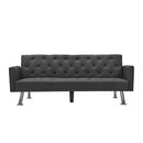 Modern Convertible Folding Futon Sofa Bed ,  Grey Fabric Sleeper Sofa Couch for Compact Living Space. - Atlantic Fine Furniture Inc