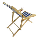 Outdoor Poplar Hanging Chair  Wide Blue Stripes armrest with cup holder (Color: Dark Blue) - Atlantic Fine Furniture Inc