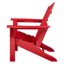 Classic Outdoor Adirondack Chair for Garden Porch Patio Deck Backyard, Weather Resistant Accent Furniture, Red - Atlantic Fine Furniture Inc