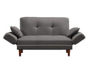 RELAX LOUNGE SOFA BED SLEEPER WITH 2 PILLOWS GREY FABRIC - Atlantic Fine Furniture Inc