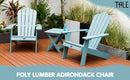 TALE Adirondack Chair Backyard Furniture Painted Seating with Cup Holder All-Weather and Fade-Resistant Plastic Wood for Lawn Outdoor Patio Deck Garden Porch Lawn Furniture Chairs Blue - Atlantic Fine Furniture Inc