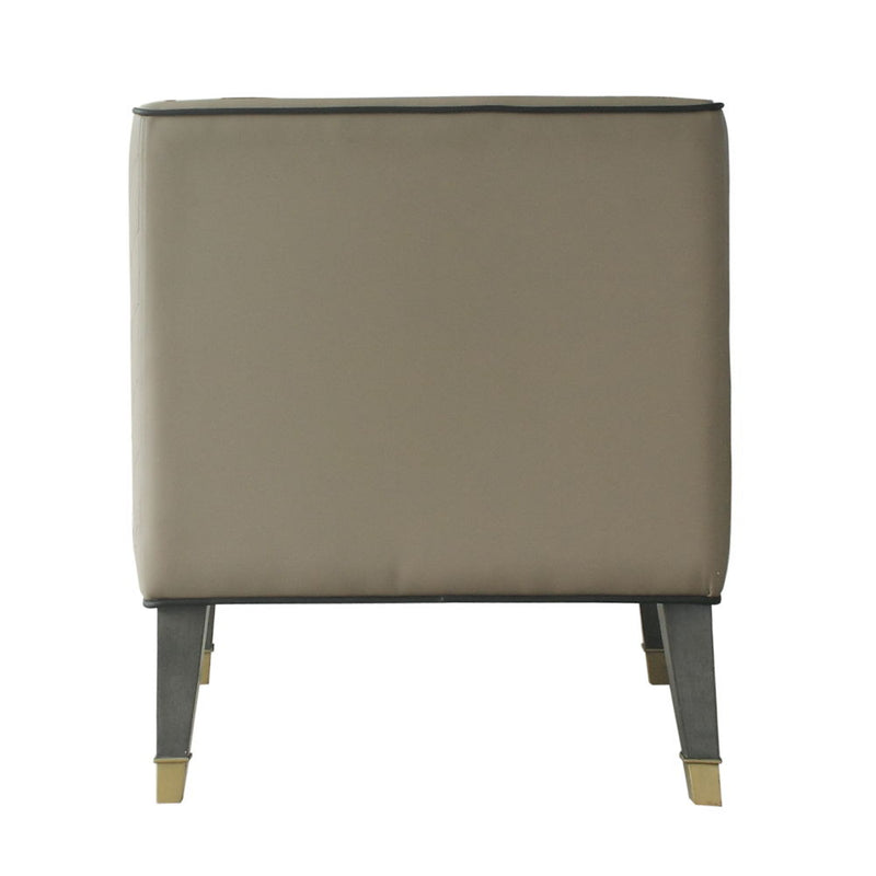 House - Beatrice Accent Chair - Tan PU & Charcoal Finish