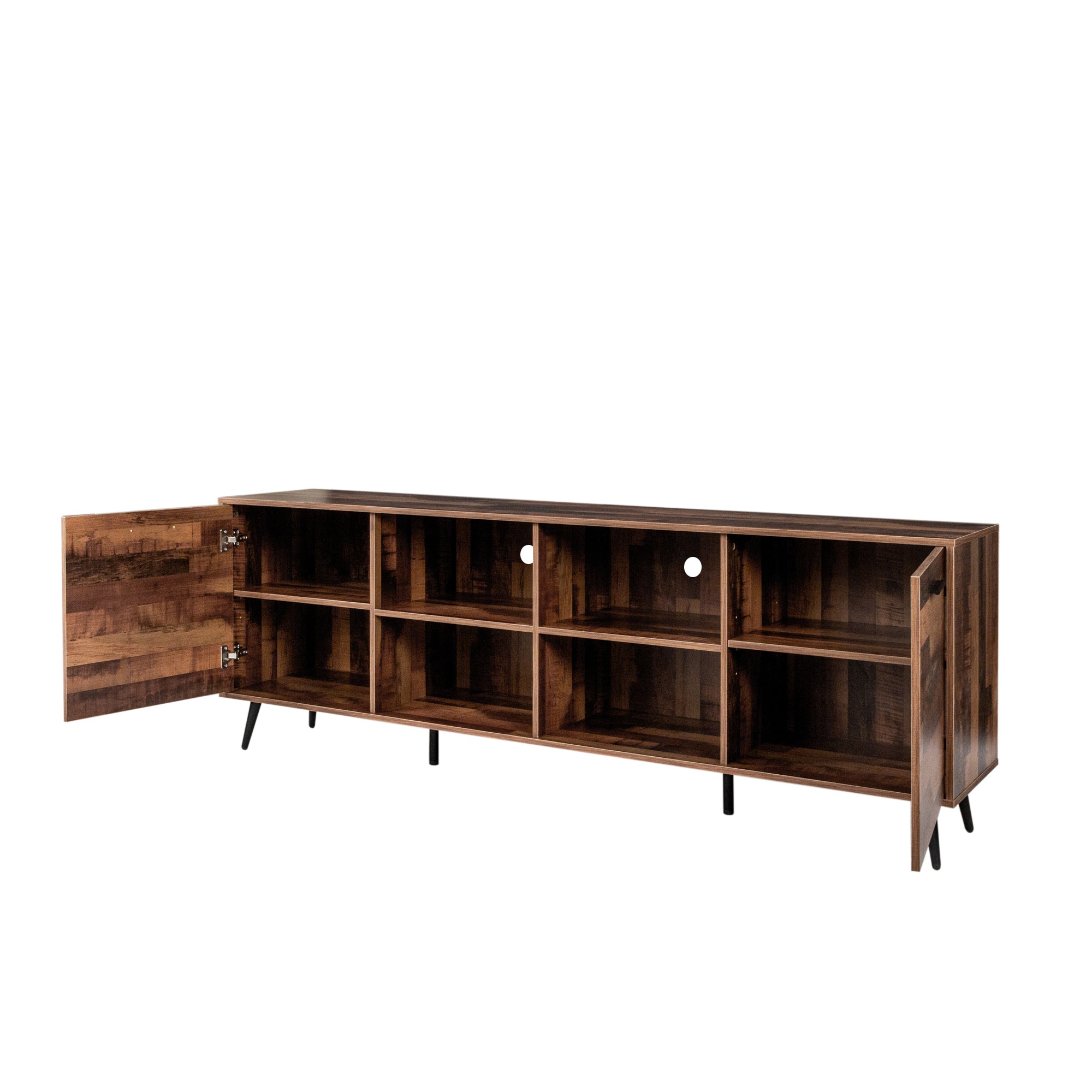 TV Stand Mid-Century Wood Modern Entertainment Center Adjustable Storage Cabinet TV Console for Living Room - Atlantic Fine Furniture Inc