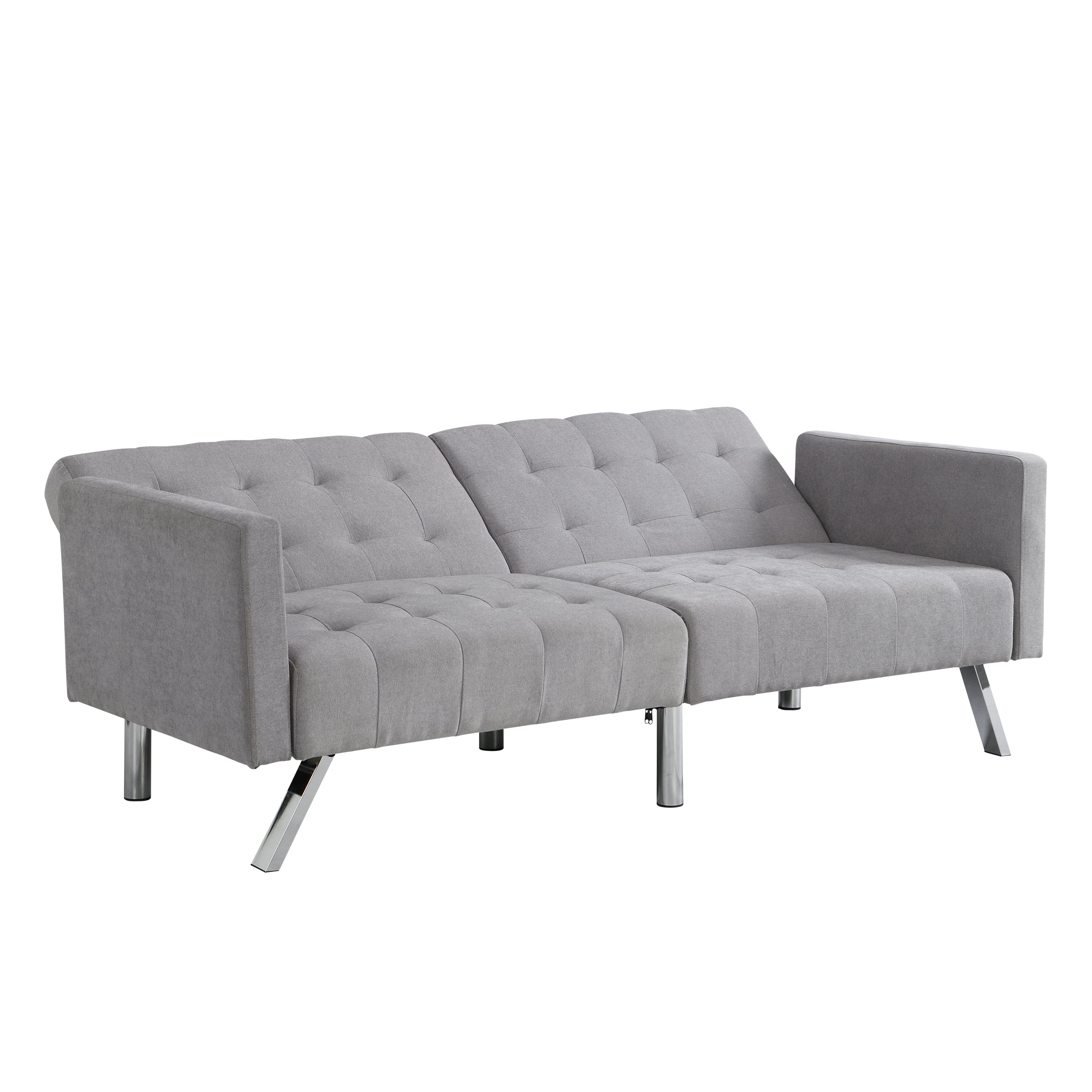 Sofa Bed Convertible Folding Light Grey Lounge Couch Loveseat Sleeper Sofa  Armrests Living Room Bedroom Apartment Reading Room - Atlantic Fine Furniture Inc