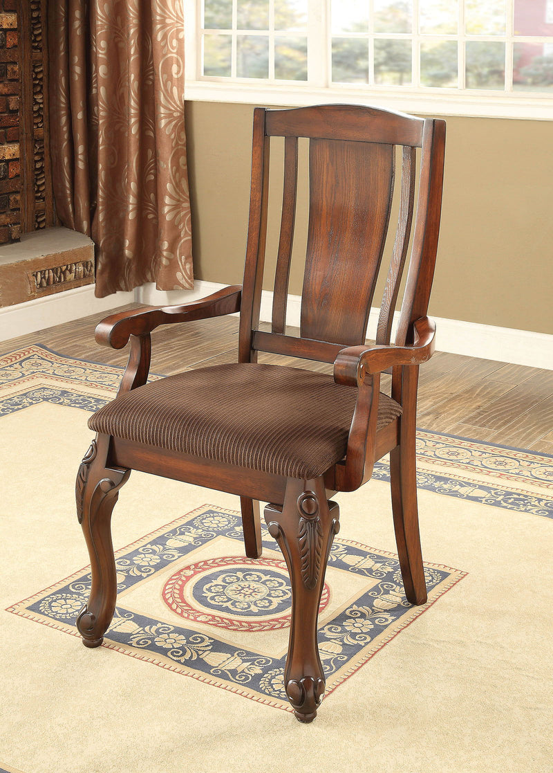 Johannesburg - Arm Chair (Set of 2) - Brown Cherry / Brown